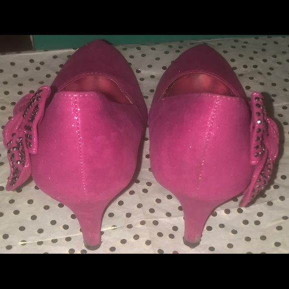 Shimmery fushia pumps - Picture 5 of 6